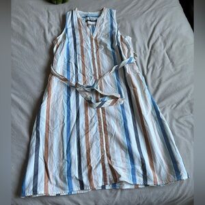 Striped Button-Down Dress